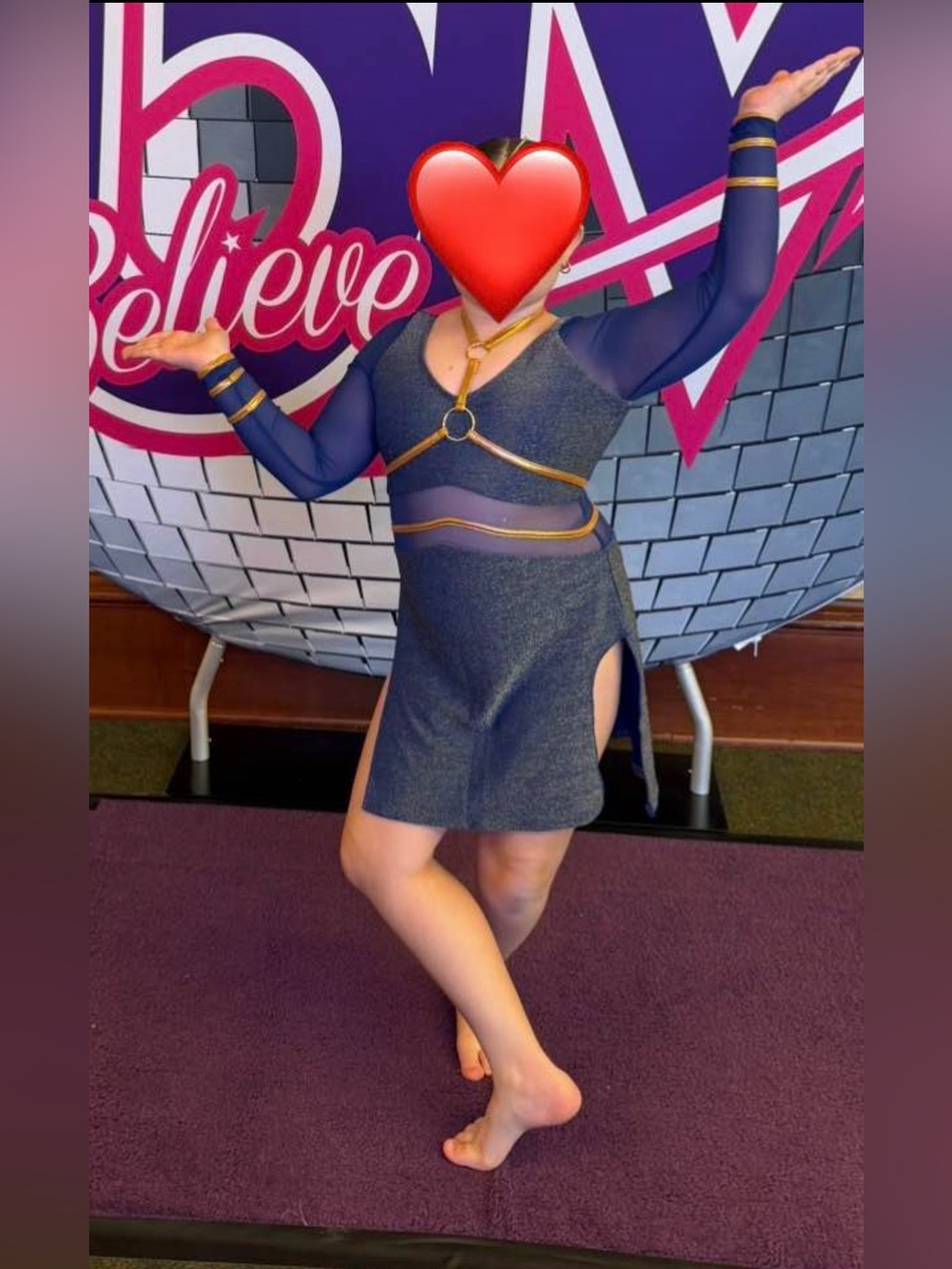 Revolution Navy and Gold 'Majestic' Dance Dress